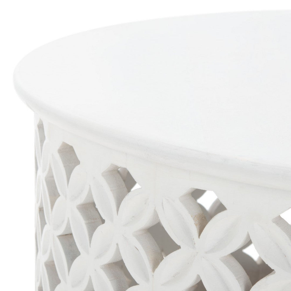 Safavieh Kaydix Round Coffee Table, White Washed, White Washed