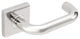Munich Lever, Half Passage, Backset, Left Hand, Polished Stainless Steel