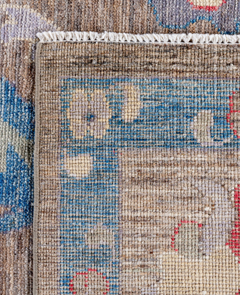 Oushak One-of-a-Kind Hand-Knotted Area Rug Brown, 9'0" x 11'11"