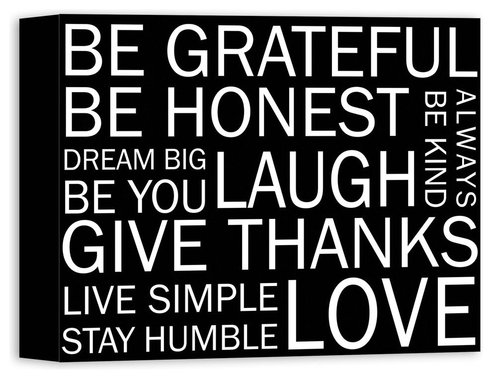 Inspirational Sayings Canvas Wall Art, 14"x11"