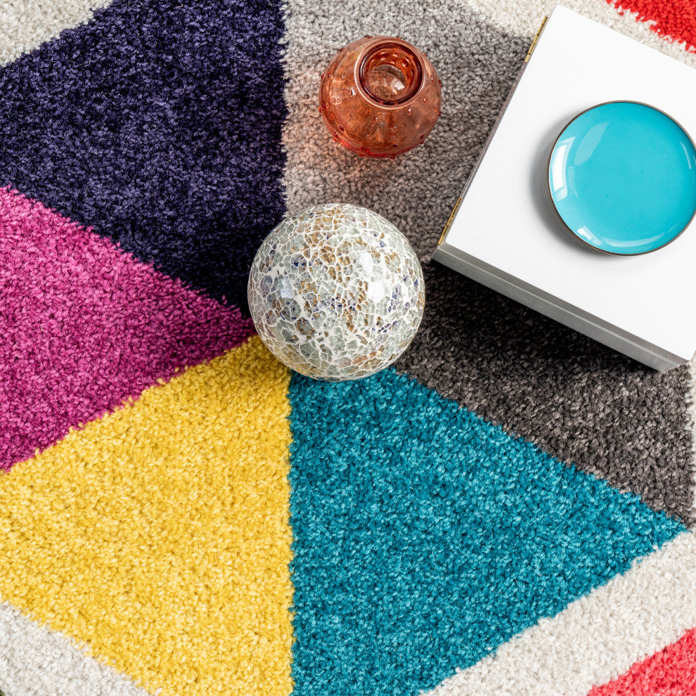Nuloom Prismatic Simon Honeycomb Area Rug, Multicolor 8'x10'
