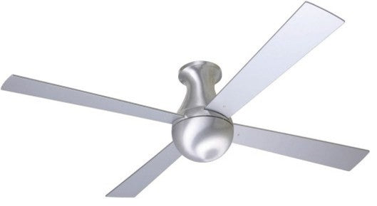 Ball Flush Mount Fan, Brushed Aluminum, 42"
