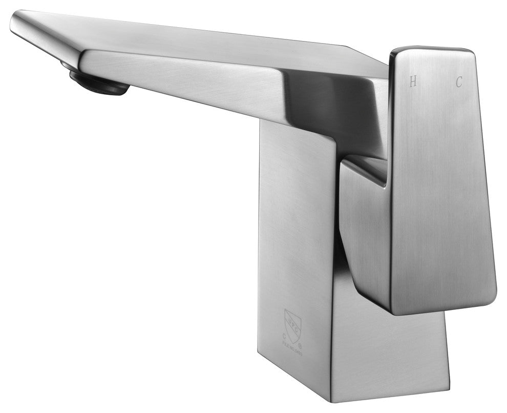 ALFI brand AB1470-BN Brushed Nickel Modern Single Hole Bathroom Faucet