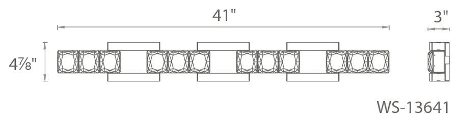 Modern Forms Sofia 41" LED Bath Vanity and Wall Light, Polished Nickel