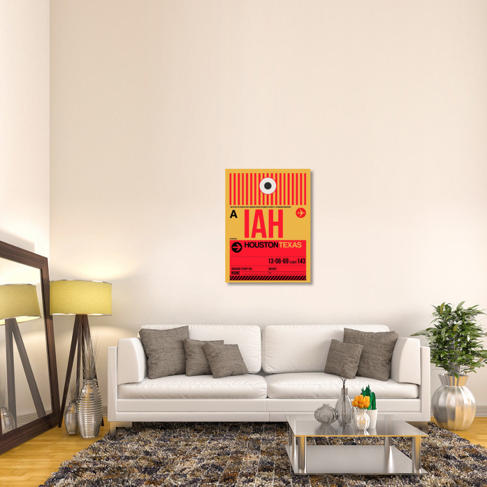 "IAH Houston Luggage Tag 1" Fine Art Print