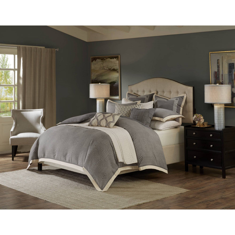Madison Park Signature Shades of Grey Comforter Set, Grey King