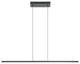 Amrisa 1-Light Linear LED Pendant, Black Finish, White Diffuser, 46"L