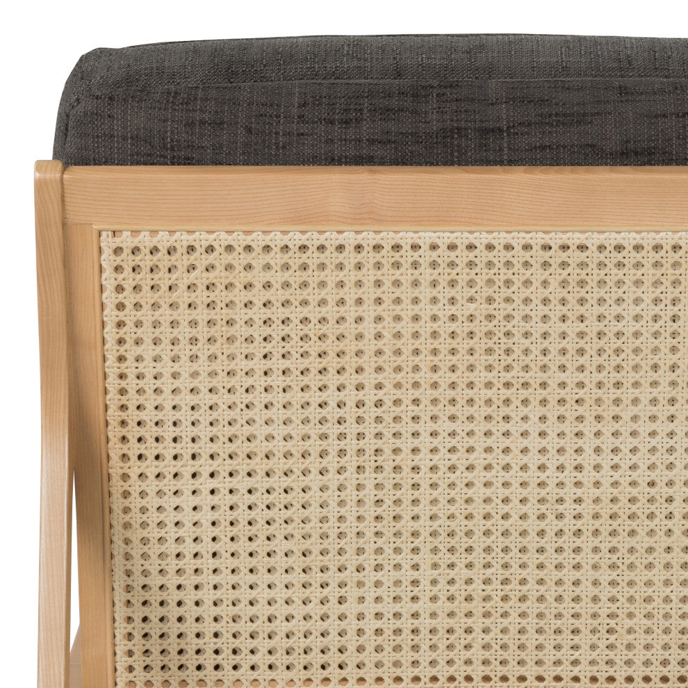 Metro Carmelo Upholstered Accent Chair, Oak/Black Upholstery