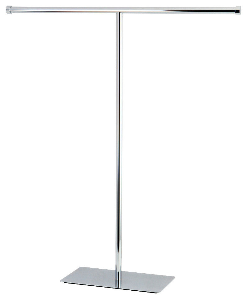 Claremont T-Shape Towel Rack, Polished Chrome
