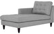 Modern Contemporary Urban Living Left Arm Chaise Lounge Chair, Gray Gray, Fabric