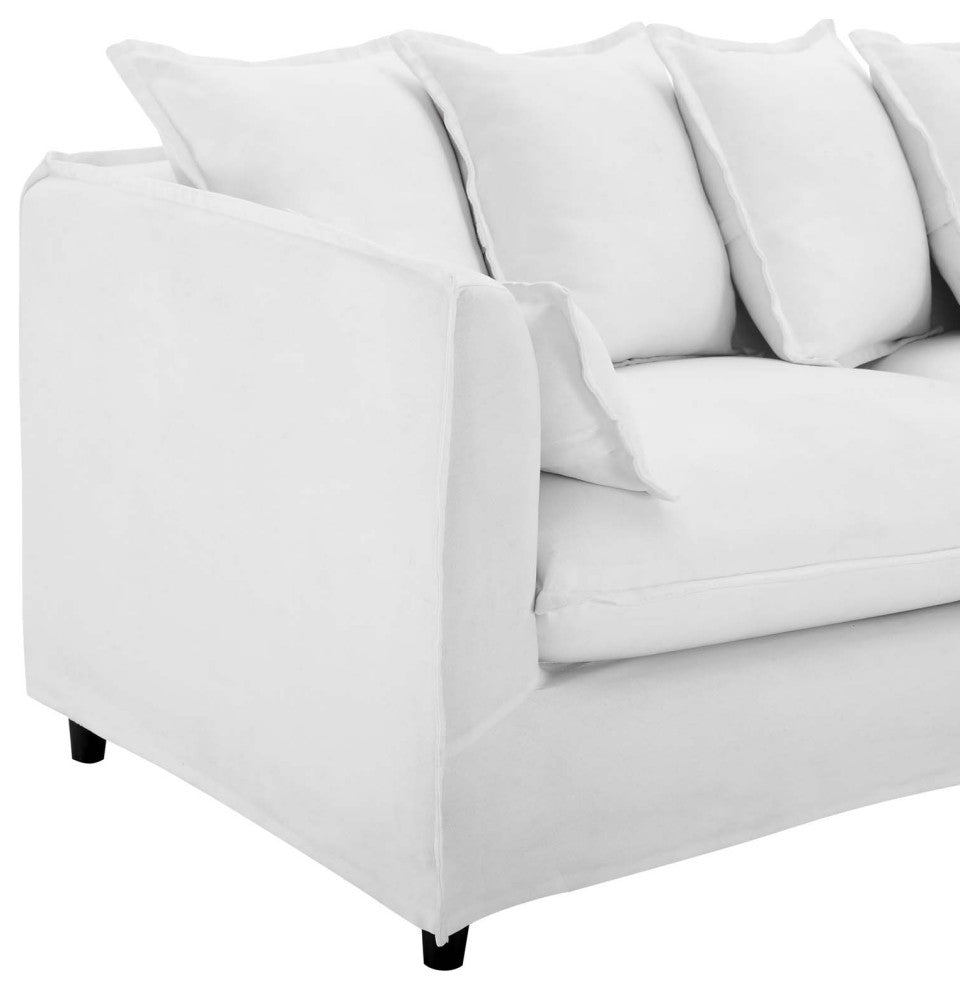 Avalon Slipcover Fabric Sofa, White