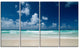 "Bright Blue Sky On Winter Day" Seashore Canvas Print, 4 Panels, 48"x28"