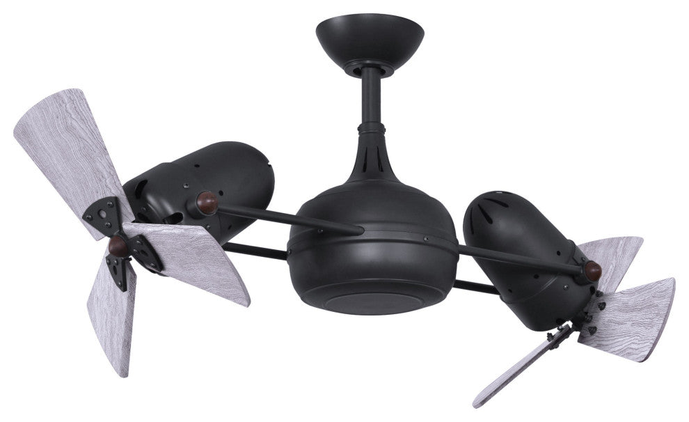 Dagny, Rotational Ceiling Fan, Matte Black Finish, Barn Wood Blades