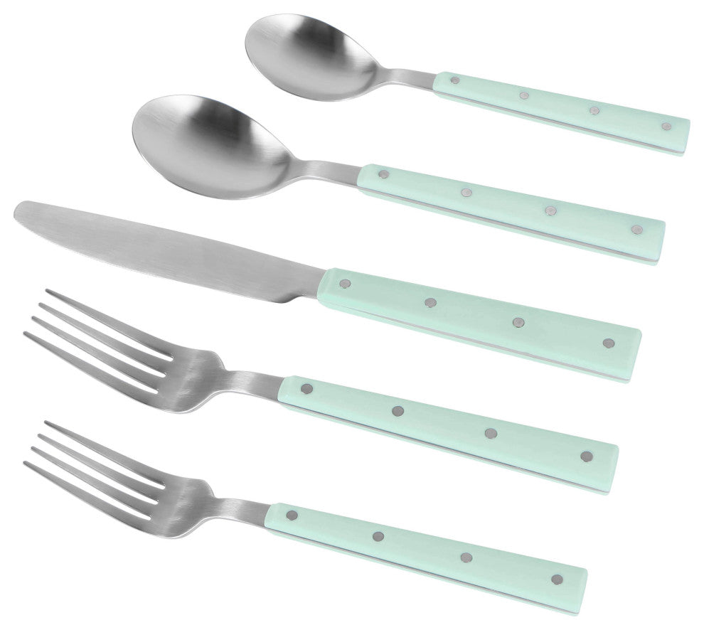 Soline Flatware Set of 5 Pieces, Mint
