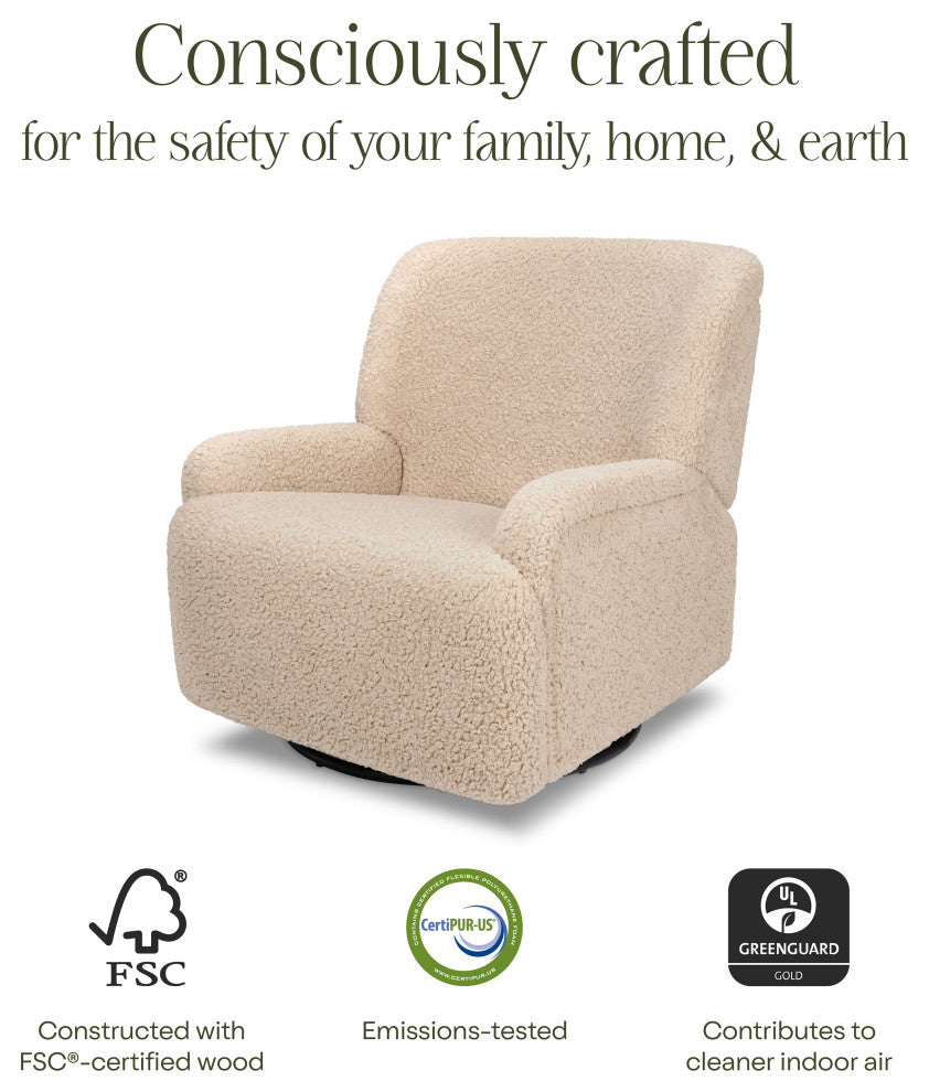 Winslow Extra Wide Recliner and Swivel Glider, Chai Shearling