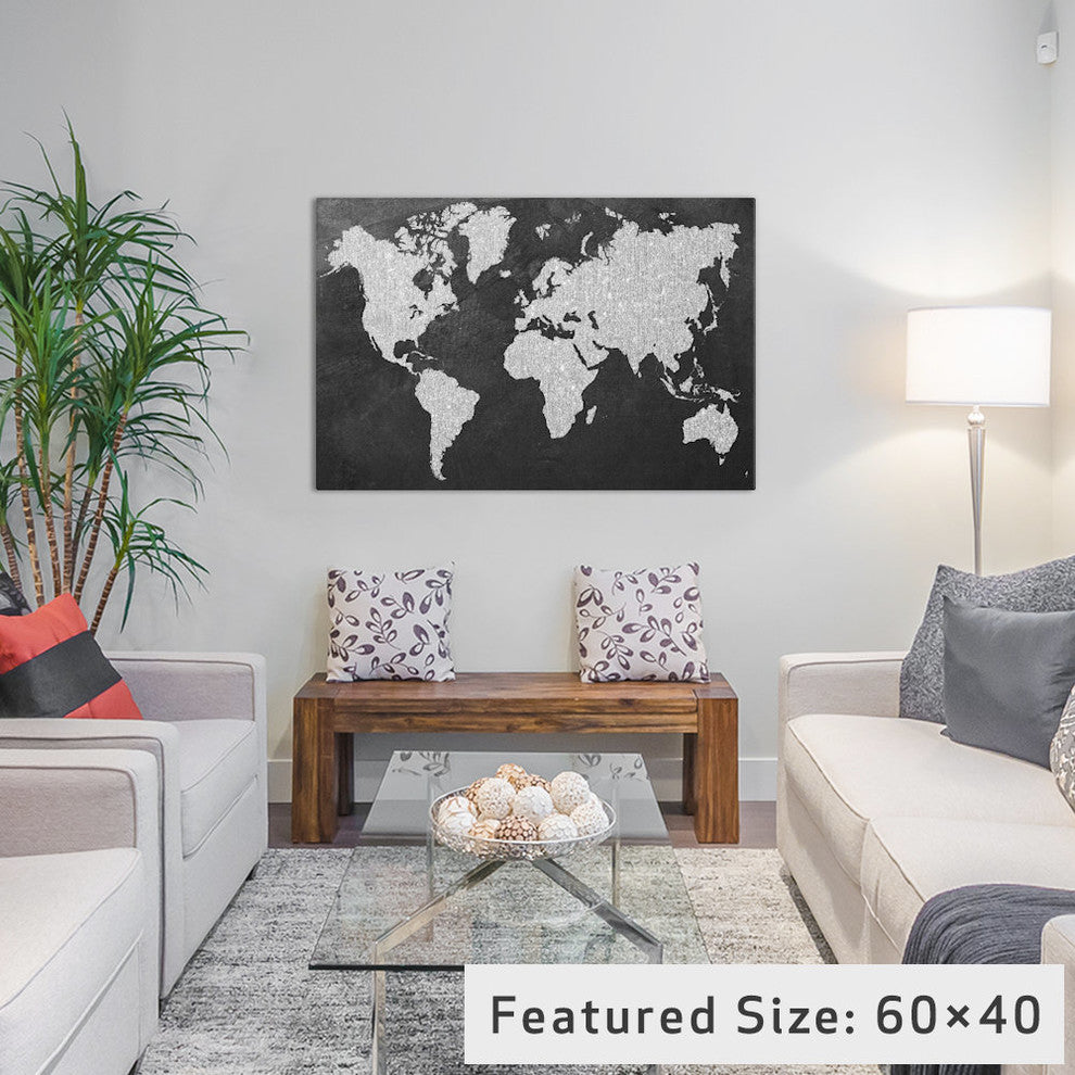 "Grey Map Gallery" by Natasha Westcoat, 18x12x1.5"