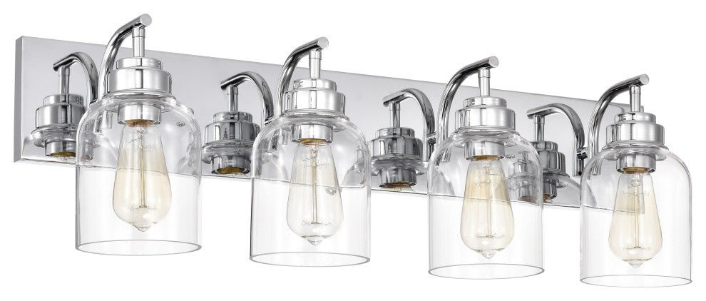 CHLOE Lighting THIERRY Transitional 4-Light Chrome Bath Fixture 30 " Wide