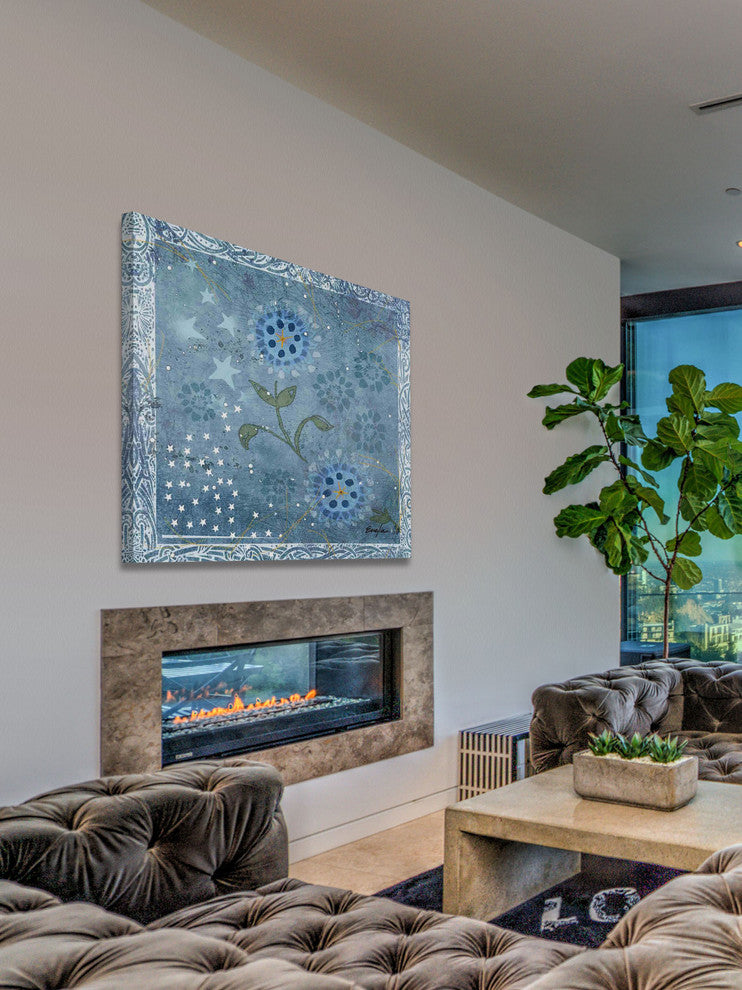 "Eves Flowers III" Painting Print on Canvas by Evelia