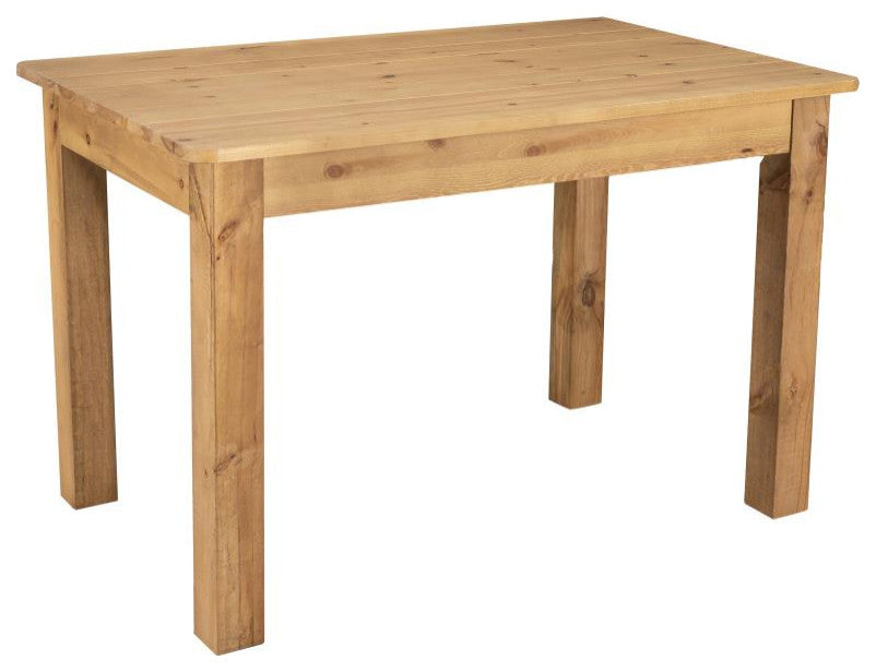 46" x 30" Rectangular Solid Pine Farm Dining Table, Light Natural