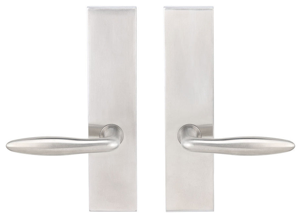 Summer Lever, Tubular Full Dummy Pair, Right Hand, Satin Stainless Steel