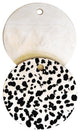 Amy Sia Animal Spot Black and White Cutting Board, 11.5"x11.5"