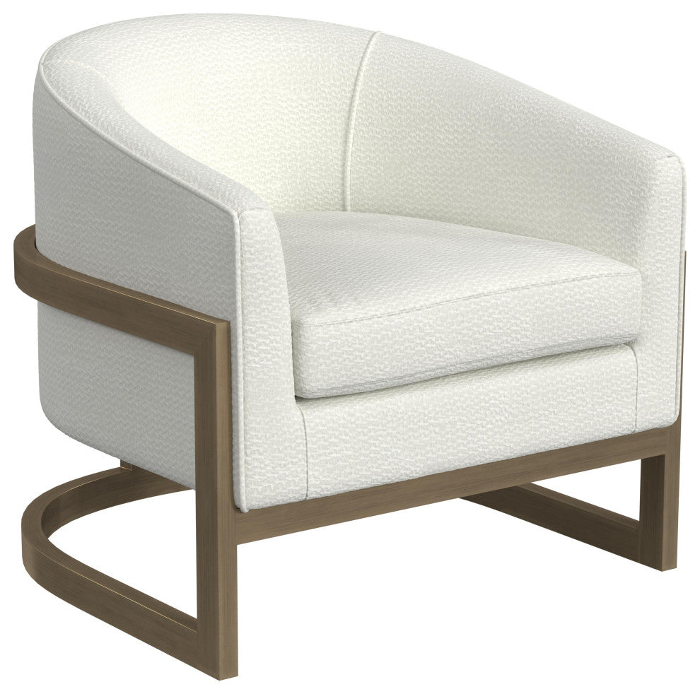 Neve Accent Chair - Ivory /Brushed Gold