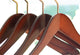 Wooden Concave Top/Coat Hanger, Walnut/Chrome Finish, Walnut/Brass, Box of 50