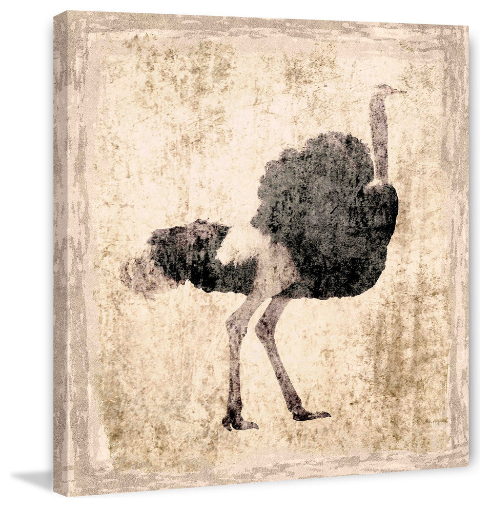 "The Ostrich" Painting Print on Canvas by Irena Orlov