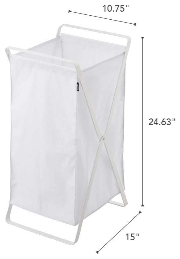 Tower Laundry Hamper, White