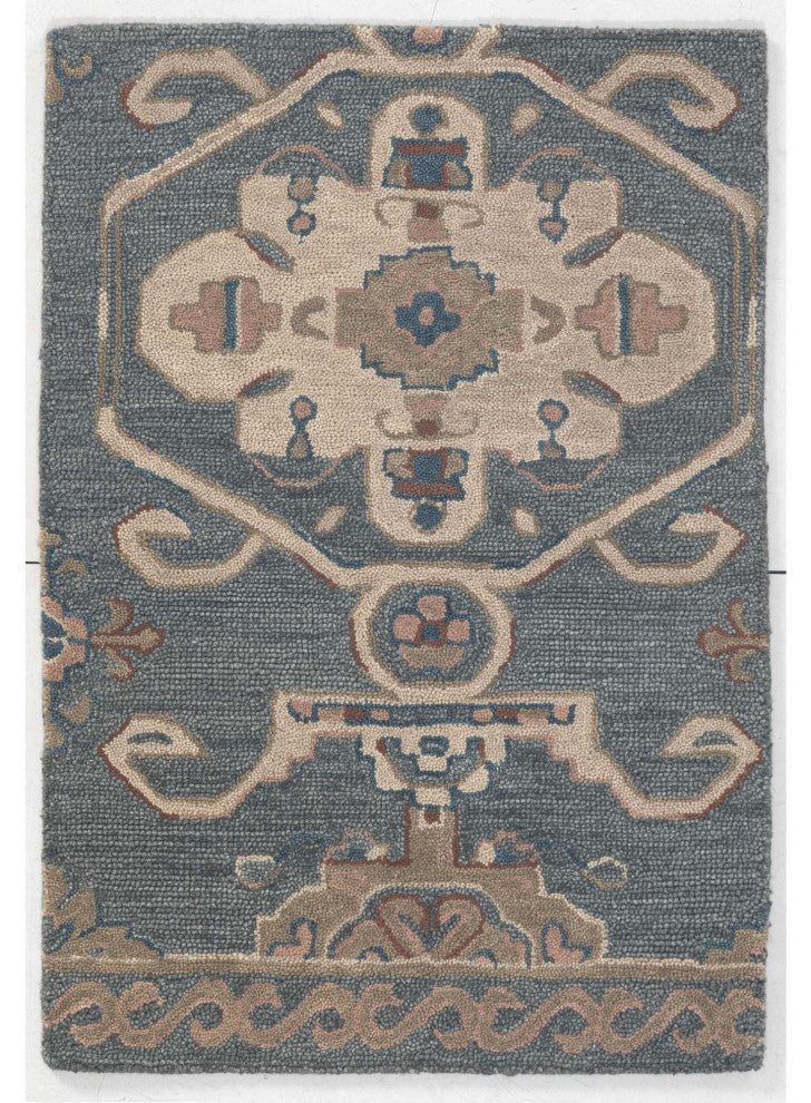 Noble Fable Area Rug, Olive, 2'6"x8'