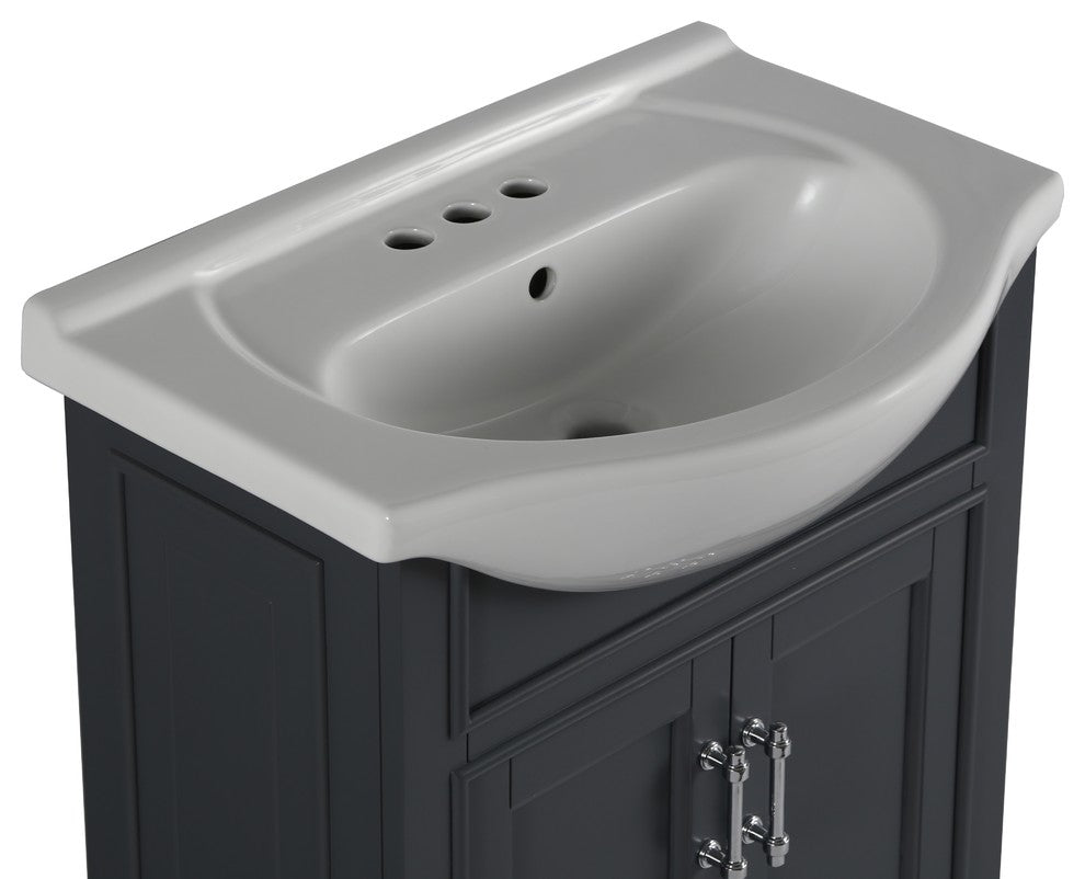 Legion Furniture Legion Faye Vanity, Dark Gray