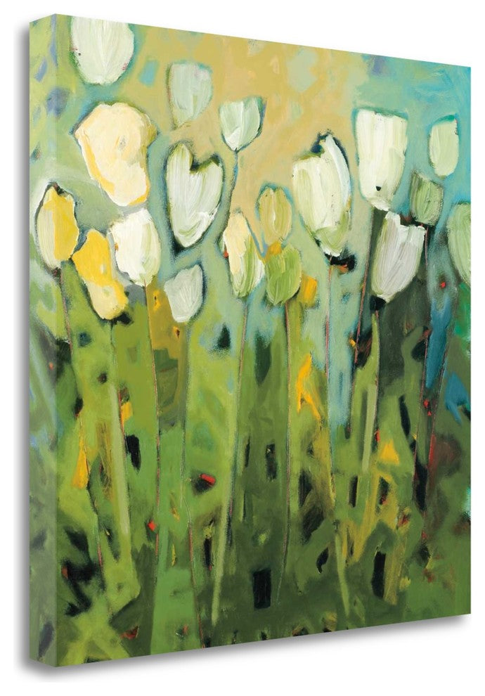 "White Tulips I" By Jennifer Harwood, Giclee Print on Gallery Wrap Canvas