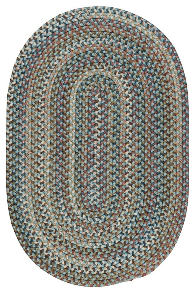 Colonial Mills Cedar Cove CV29 Light Blue Traditional Area Rug, Oval 2'x4'