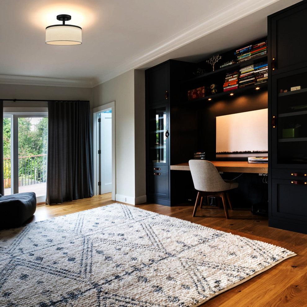 Modern Black LED Ceiling Light Dimmable 3000K-5500K
