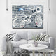 Blue Bikeseat' Ready2HangArt Canvas by Leslie Owens, 30"x20"