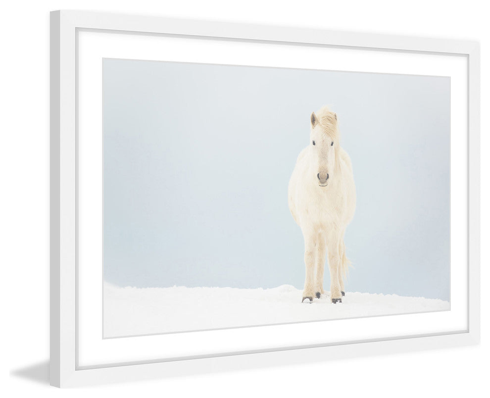 Marmont Hill, "White Horse Comes" Framed Painting Print, 18x12