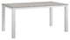 Modern Urban Contemporary Outdoor Patio Dining Table, White Light Gray Steel