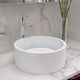 ADM Modern Circular Countertop Vessel, White, 16", Matte White