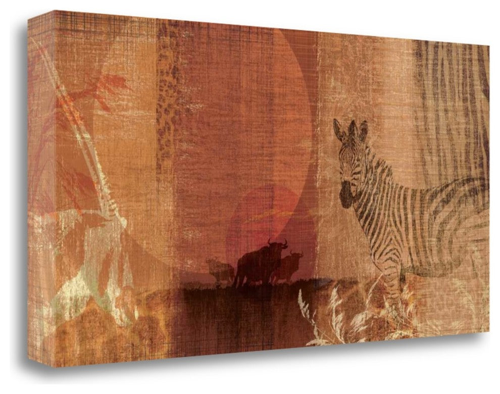 "Safari Sunset I" By Tandi Venter, Giclee Print on Gallery Wrap Canvas