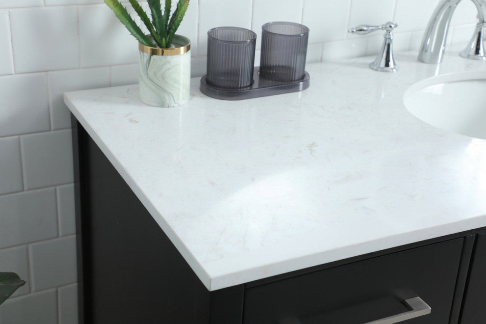 Isabel 54" SIngle Bathroom Vanity, Black