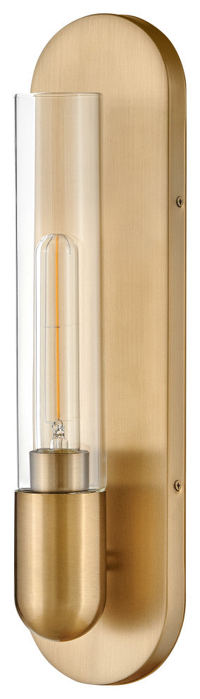 Lark Tully Medium Single Light Sconce, Lacquered Brass