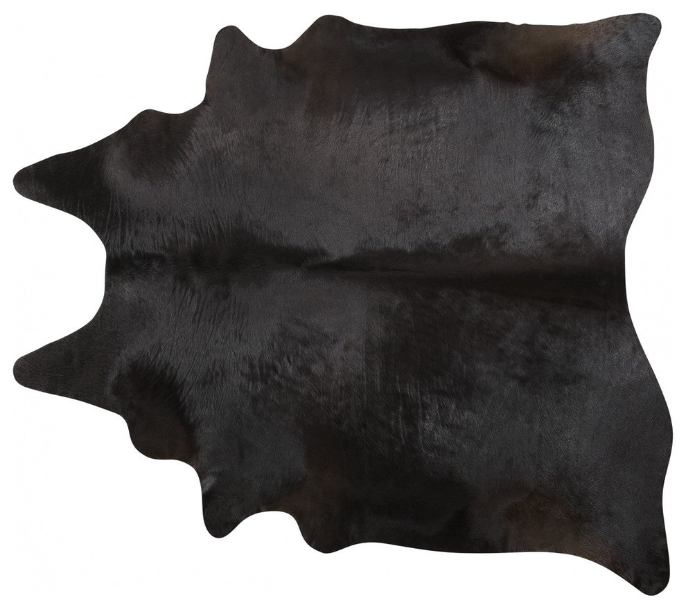 Pergamino Black Cowhide Rug, Extra Extra Large