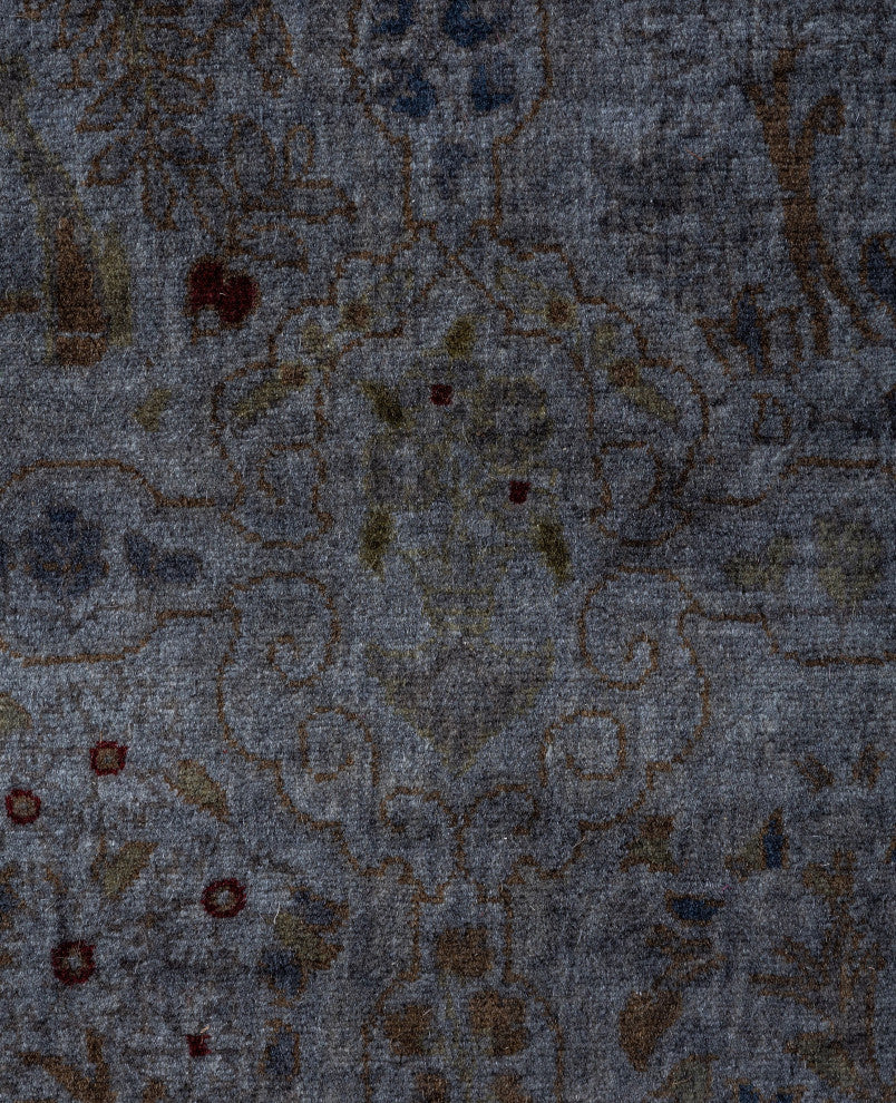 Overdyed One-of-a-Kind Hand-Knotted Area Rug Gray, 2' 7" x 11' 6"