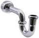 1.25" X 1.25" P-Trap With High Box Flange In Polished Brass, Polished Chrome