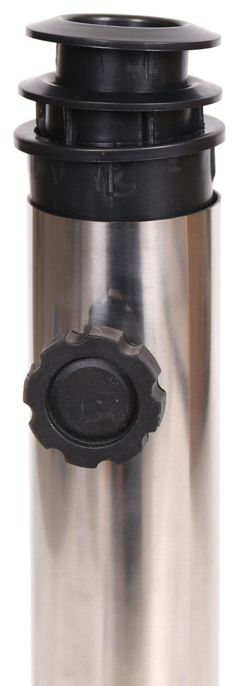 Howard Outdoor Square Granite Umbrella Holder, Gray and Silver
