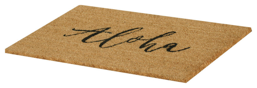 Rubber-Cal "Island Greetings"  Aloha (Hello) Welcome Mat 15mm X 18" X 30"