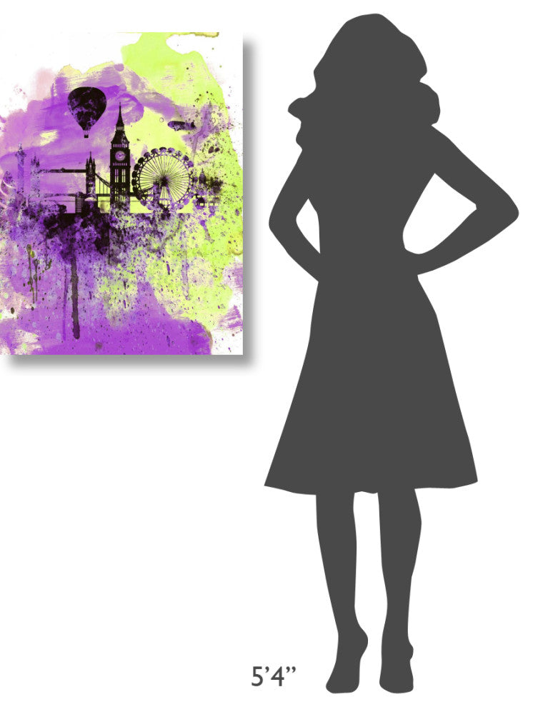 "London Watercolor Skyline 1" Fine Art Print