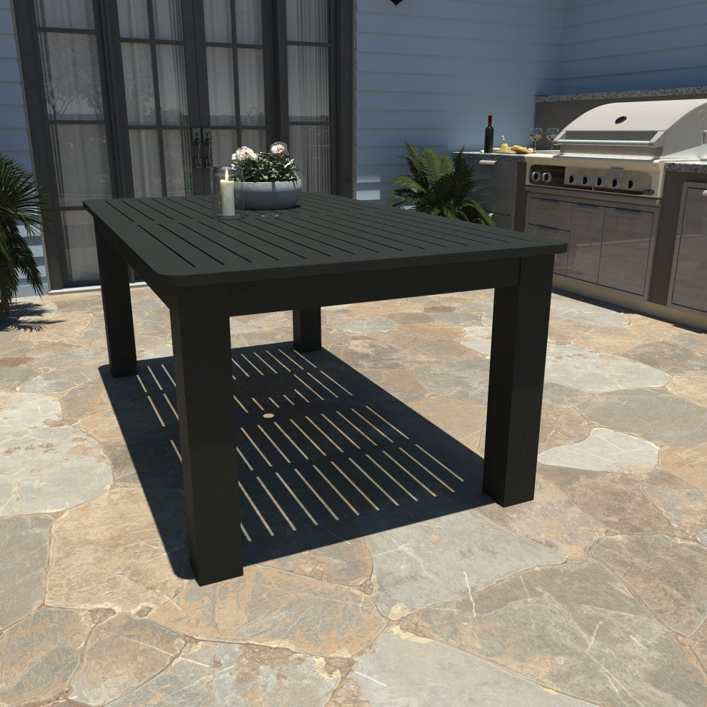 Rectangular 42x72 Table, Weathered Acorn, Black