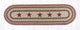 Earth Rugs OP-357 Burgundy Stars Oval Patch Runner 13" x 48"