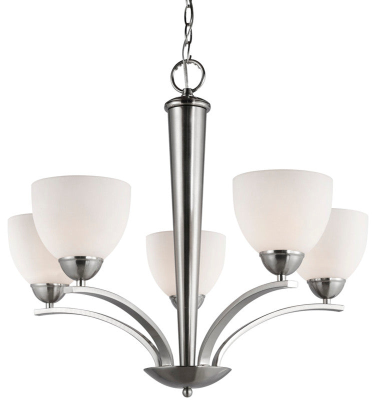 North Bay 5-Light Chandelier, Satin Nickel